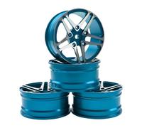 KINGCOO 4 cerchioni in lega di alluminio da 52 mm, 1,9 pollici, per 1:10 RC On-Road Touring Drift Rallye Crawler Auto per SCX10 TRX4 HSP Redcat HPI Kyosho Tamiya (blu, 5 spoke)