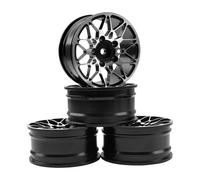 KINGCOO 4 cerchioni in lega di alluminio da 52 mm, 1,9 pollici, per 1:10 RC On-Road Touring Drift Rallye Crawler Auto per SCX10 TRX4 HSP Redcat HPI Kyosho Tamiya (nero, a forma di Y)