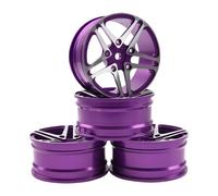 KINGCOO 4 cerchioni in lega di alluminio da 52 mm, 1,9 pollici, per 1:10 RC On-Road Touring Drift Rallye Crawler Auto per SCX10 TRX4 HSP Redcat HPI Kyosho Tamiya (Lila, 5 Spoke)