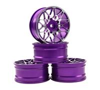 KINGCOO 4 cerchioni in lega di alluminio da 52 mm, 1,9 pollici, per 1:10 RC On-Road Touring Drift Rallye Crawler Auto per SCX10 TRX4 HSP Redcat HPI Kyosho Tamiya (viola, a forma di Y)