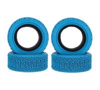 KINGCOO 4 pneumatici RC auto in gomma con inserti in schiuma per pneumatici da 1:10 RC su strada Runflating Touring Racing Car per Tamiya HSP HPI Kyosho (68 mm blu)