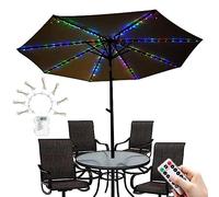 KINGCOO Ombrello impermeabile a 104 LED, telecomando 8 modalità a batteria, decorazione per ombrelloni da patio, tende da campeggio