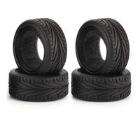 KINGCOO Pneumatici per auto radiocomandati da 1/10 RC su strada, 4 pezzi da 65 mm RC per auto 1:10 RC On Road Run-Flating Touring Racing Car Car Car per HSP HPI Kyosho Tamiya (nero)