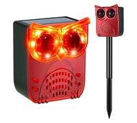 KINGCOO - Rilevatore di movimento solare con 13 suoni, 129 db, suono a LED rosso, avviso di sicurezza, luce stroboscopica, per esterni vialetto, fienile (2 pezzi)