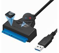 KingData Cavo Adattatore USB 3.0 a SATA per SSD HDD 2,5 Pollici - Convertitore Esterno e Cavo USB 3.0 - SATA III