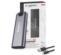 KingData NGFF (non NVME) Adattatore in alluminio M.2 NGFF SSD esterno M.2 basato su SATA a USB 3.1/USB 3.0 Caddy Case Indicatore LED esterno senza attrezzi Argento