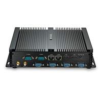 KINGDEL Computer compatto i3, Mini PC, 4 GB di RAM, SSD da 128 GB, 2xLAN, 2xHD, 4xUSB 3.0, 6xCOM RS232, Wi-Fi