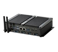KINGDEL Fanless Industrial Computer, Mini PC desktop con CPU Celeron 1037U Dual Core, 4 GB di RAM, SSD da 128 GB, HD Graphics, 2 * NIC, 4 * USB 3.0, 4 * COM RS232, HD, WiFi