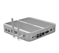 KINGDEL Fanless Mini Desktop Computer, HTPC con CPU i5-4200U, 16 GB di RAM, SSD da 256 GB, HD, VGA, 4 * USB 3.0, WiFi, Custodia in metallo