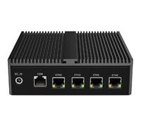 KINGDEL Firewall Mini PC N100/N150, Quad Core, 8GB DDR5 RAM 128GB NVME SSD, 4×2.5G LAN, 1×COM, 2×USB 3.0, 4×USB 2.0, 1xHD/DP, rande 4G/5G SIM, accensione automatica
