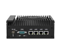 KINGDEL Micro Firewall Appliance 4 LAN, Core i3-N305, 8C/8T, 16GB DDR5 RAM, 1TB SSD, Fanless Mini PC con 4 x 2.5GbE i226V LAN, 2 x HD, 2 x COM, 6 x USB W-11 Pro