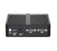 KINGDEL Mini computer desktop J6412 fino a 2,60 GHz 8 GB DDR4 RAM 128 GB NVMe SSD Fanless Mini PC con triplo display 2xHD 1xDP 4K: 4096 x 2160 2xCOM RS232 2xLAN WF+BT W-11 Pro