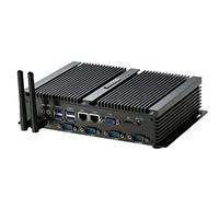KINGDEL PC industriale, mini desktop Fanless con CPU Celeron 1037U dual core, 8 GB di RAM, SSD da 128 GB, HD Graphics, 2 * NIC, 4 * USB 3.0, 4 * COM RS232, HD, WiFi