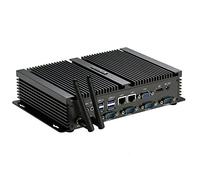 KINGDEL Potente mini computer, industriale PC senza ventilatore, Core i5 CPU, 4GB RAM, 512GB SSD, 2 x NIC, 4 x USB 3.0, 4 x com RS232, HD, Box Metallico, nero