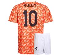 Kingdo Kit Calcio Campionato Europeo 88 Gullit - Nazionale Olandese - Arancione - Bambino e Adulto - Ragazzi - Divisa da Calcio - Regali per Il Calcio - Abbigliamento Sportivo - Taglia L