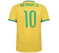 Kingdo Maglia da Calcio Brasile Neymar - Bambino e Adulto - Ragazzi - Regali per Il Calcio - Maglietta Sportiva - Abbigliamento Sportivo - Taglia L