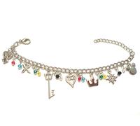 Kingdom Hearts Bracciale Keyblade Sora Disney Regolabile Metallo Nichel Free