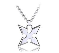 Kingdom Hearts Chain Pendant Necklace Sora Key Keyblade Crown Charm Statement Choker Necklace Women Men Game Jewelry Cosplay