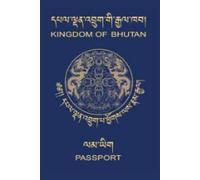 Kingdom of Bhutan Bhutanese Passport Replica Lined Softcover 6'' x 9'' Notebook / Journal 120 pages