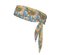 Kingdom Of Bhutan Flag Map02 - Fascia per capelli con stampa ninja, regolabile, da uomo, per yoga, corsa, basket