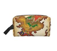 Kingdom of Bhutan map03 - Beauty case da viaggio da uomo, capiente, capiente, bianco, Taglia unica