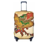 Kingdom of Bhutan map03 - Copertura per bagagli da viaggio, lavabile, antigraffio, Nero , L