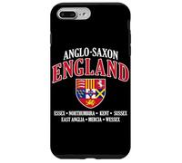 Kingdoms of Anglosasson England Shield White Lettering Custodia per iPhone 7 Plus/8 Plus