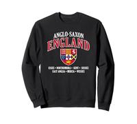 Kingdoms of Anglosasson England Shield White Lettering Felpa