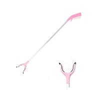KINGEE Pinza in Alluminio 83Cm, Pinza Telescopica Giardino Strumento di Raccolta, Pinza per Rifiuti, Pinza Manuale, Braccio Raccoglitore Come Mano con Magnete per Immondizia/Rifiuti,Rosa