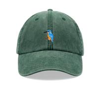 Kingfisher - Berretto da baseball vintage lavato, unisex, regolabile