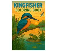 Kingfisher Coloring Book: Beautiful Bird and Nature Scenes for Relaxation and Creativity: Peaceful Kingfisher Illustrations with Lakes, Frogs, and Sunset Landscapes for Kids and Adults