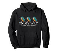 Kingfisher Watcher Bird Lover Ornithologist Biologist Felpa con Cappuccio