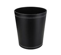 KINGFOM™ Classico Cestino per la Carta in Pelle, per Ufficio/Bagno/Cucina/Camera da Letto (Nero)