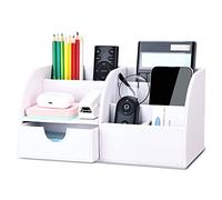 KINGFOM Multifunzionale Portaoggetti da scrivania/Organizzatore di cancelleria/Portapenne da Scrivania/Organizer da scrivania/Portaoggetti da ufficio in Pelle PU