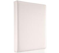 Kingfom Upscare Sewn waterproof PU leather note Binder portfolio Holder case A4 White-3 ring binders.