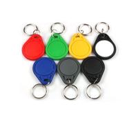 KingGo 100pcs IC 13.56 MHz chiave di prossimità controllo voce accesso 13.56 MHz IC portachiavi PVC IC tag Fob