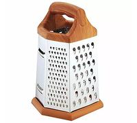 KingHoff grattugia da cucina 6 in 1: Grattugia esagonale di alta qualità | affetta patate | a torre| 20 cm | in acciaio inox - il tuttofare professionale per la tua cucina!