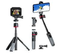 KINGJOY Mini treppiede per fotocamera, bastone portatile per selfie da viaggio, compatibile con DJI OSMO Pocket 3/Insta 360 x 5/OSMO 360/Xtra/Sony/Canon/Nikon, mini treppiede estensibile per selfie da