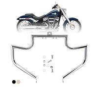 Kinglemc Barra di protezione per motore autostradale per Harley Davidson Softail FL Deluxe Fat Boy Slim Heritage Springer Classic Cross Bones 2000-2017 (argento)