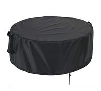 Kingling Copertura rotonda per mobili da patio, 183 cm di lunghezza, per mobili da esterno, copertura impermeabile e molto resistente per tavolo e sedia, colore nero, 183 x 109 cm (larghezza x altezza