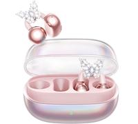 Kinglucky Gen2 - Auricolari a clip con orecchini a farfalla, caricano e conservano senza rimuovere gli orecchini, vestibilità comoda e 50 ore di riproduzione cuffie Bluetooth per donne, orecchie