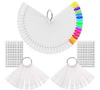 KINGMAS 3 Set Total 150pcs Clear Nail Sticks Nail Art Color Display False Nail Tips Polish Practice Sticks