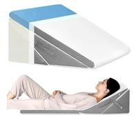 KingPavonini Cuscino a cuneo per letto, 4 altezze regolabili, Memory Foam, Ideale Dopo l'intervento Chirurgico per il Supporto di Schiena, Gambe e Ginocchia, Reflusso Acido, Bruciore di Stomaco