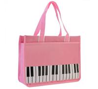 KingPoint Piano Key Music Note Borsa a mano Musica Tema Tote Borsa Musica Borsa a Tracolla Multiuso per Shopping, Pink Piano Keys