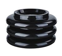 KingPoint, set composto da 3 piatti per ruote del pianoforte, con rivestimento nella parte inferiore, per la protezione dell'arredamento, Black