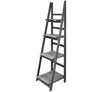 Kingpower Scala Scaffale Cremagliera Scaffale per Libri 4 Livello Grigio