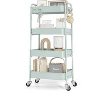KINGRACK Carrello 4 ripiani metallo ruote