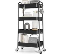 KINGRACK Carrello 4 ripiani metallo ruote
