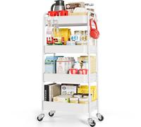 KINGRACK Carrello 4 ripiani metallo ruote