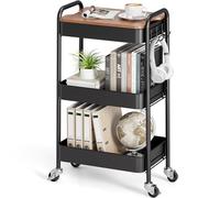 KINGRACK Carrello Cucina 3 Livelli Ruote